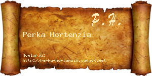 Perka Hortenzia névjegykártya